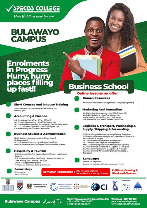 speciss-college-bulawayo-business-school-enrolments-Zimtrader-email-advertising