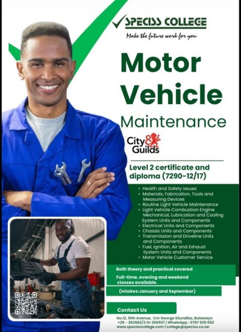 Speciss-college-city-and-guilds-motor-vehicle-maintenance-level-2-Zimtrader-email-advertising